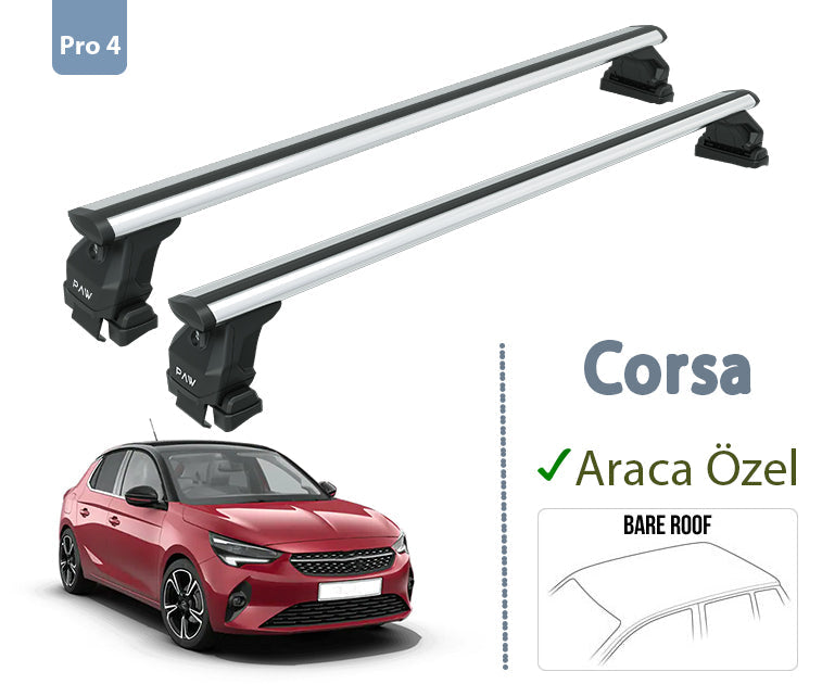 For Opel&Vauxhall Corsa (F) 2019-Up Roof Rack System Carrier Cross Bars Aluminum Lockable High Quality of Metal Bracket Silver For Opel&Vauxhall Corsa (F) 2019-Up Roof Rack System Carrier Cross Bars Aluminum Lockable High Quality of Metal Bracket Silver